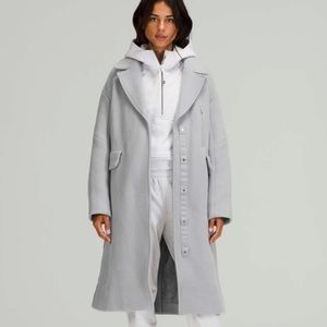 Lululemon Wool Long Coat - Light Grey